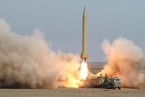 Iranian missile test launch